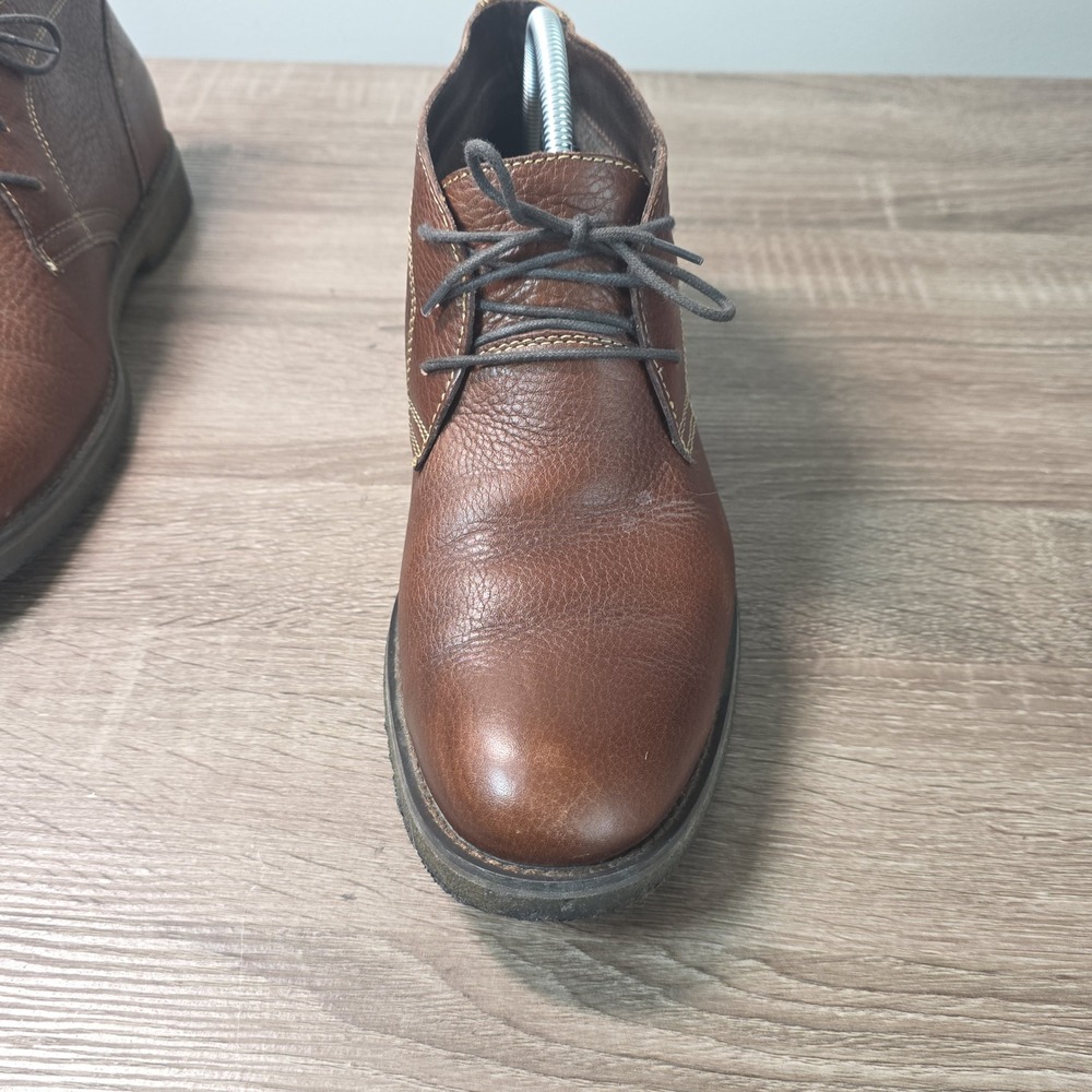 Johnston & Murphy Mens Brown Pebbled Leather Chukka Boots 59-12363 Size 10M - Picture 5 of 11